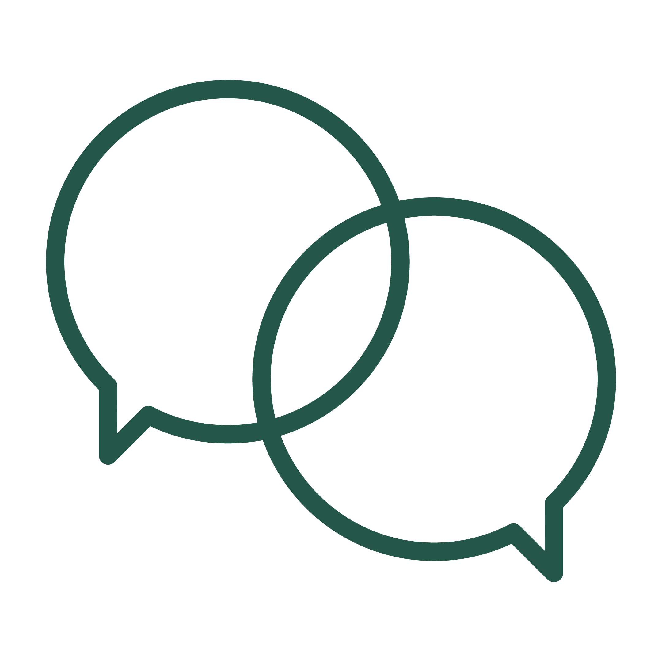 illustration of two talking bubbles overlapping